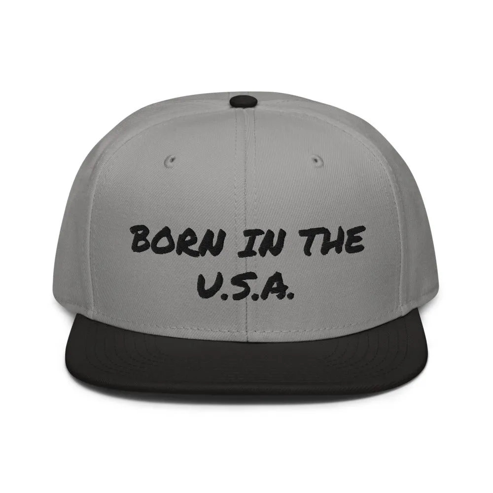 Snapback Hat "1052-0041 Born In The U.S.A. (Black Logo)"
