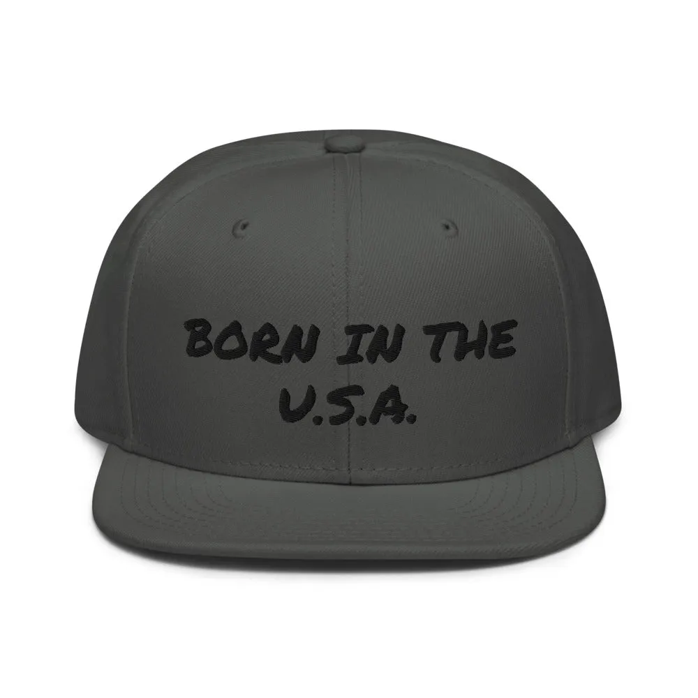 Snapback Hat "1052-0041 Born In The U.S.A. (Black Logo)"