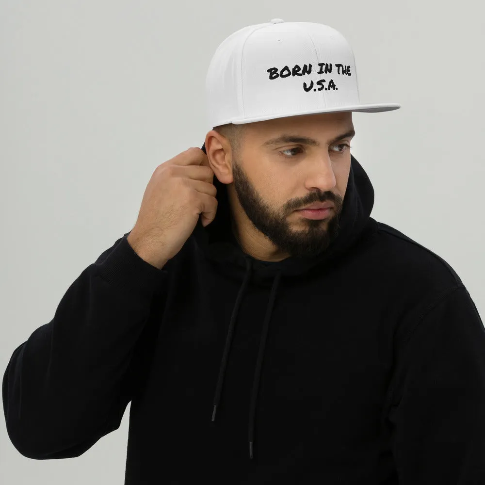Snapback Hat "1052-0041 Born In The U.S.A. (Black Logo)"