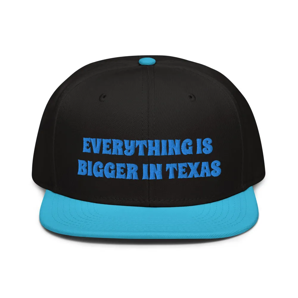 Snapback Hat "1052-0051 Everything Is Bigger In Texas (Blue Logo)"