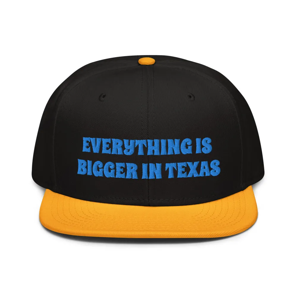 Snapback Hat "1052-0051 Everything Is Bigger In Texas (Blue Logo)"