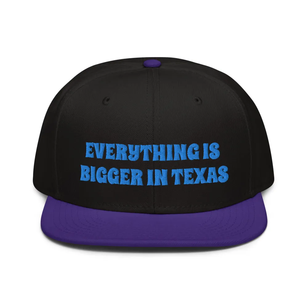 Snapback Hat "1052-0051 Everything Is Bigger In Texas (Blue Logo)"