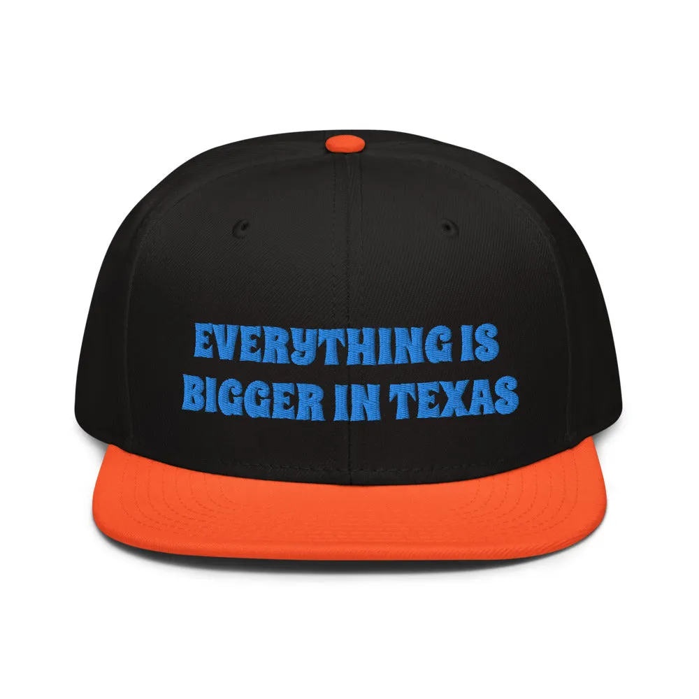 Snapback Hat "1052-0051 Everything Is Bigger In Texas (Blue Logo)"