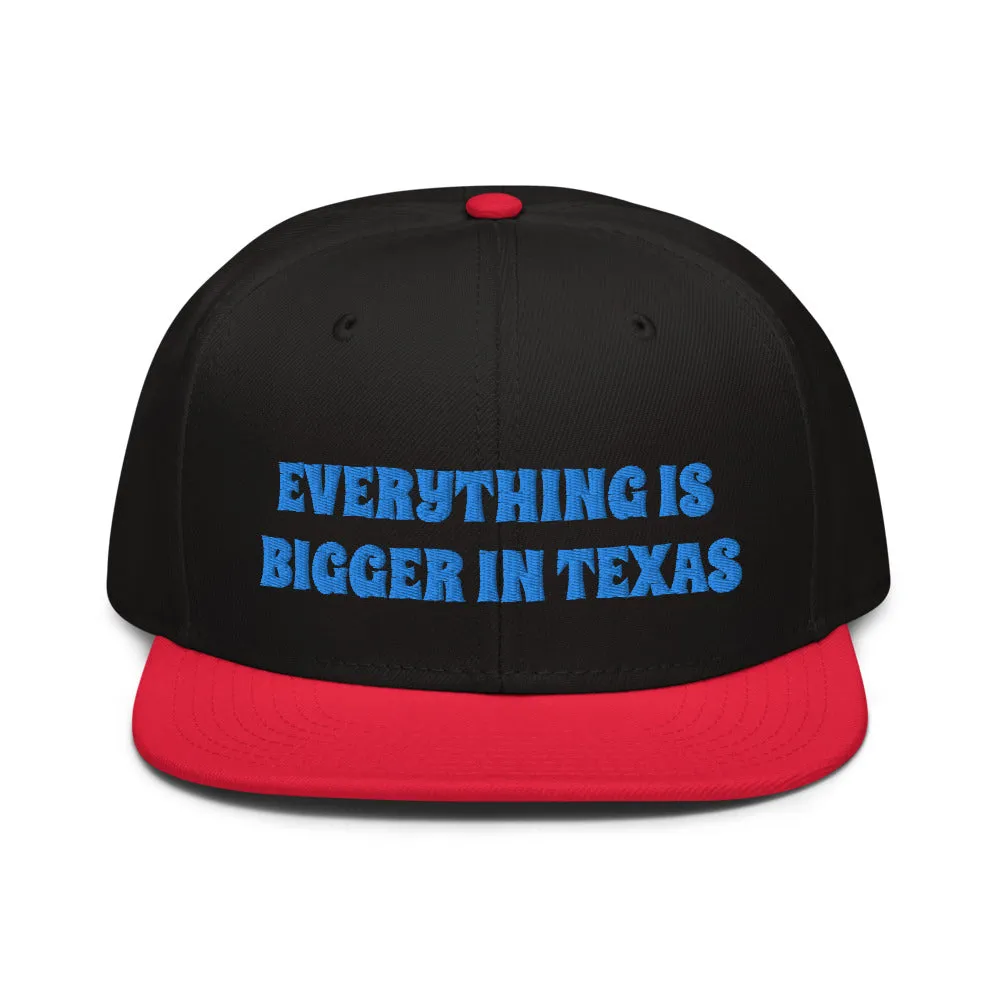 Snapback Hat "1052-0051 Everything Is Bigger In Texas (Blue Logo)"