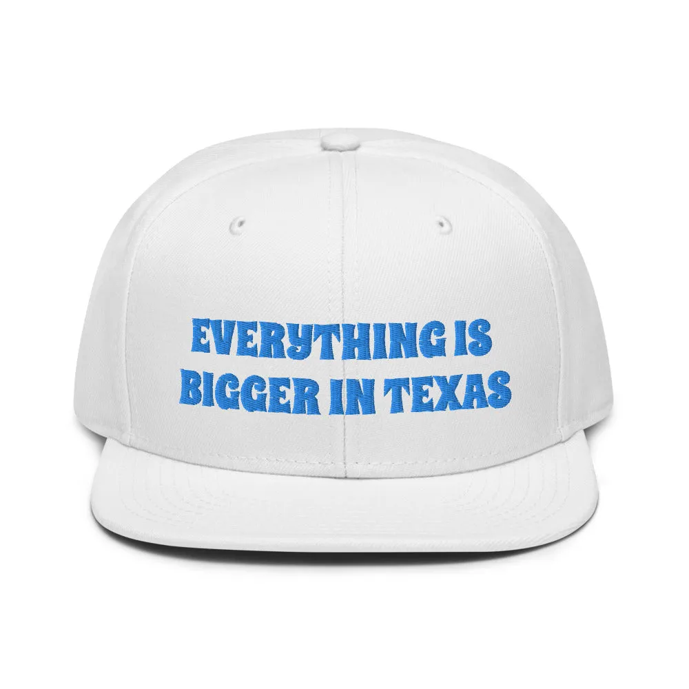 Snapback Hat "1052-0051 Everything Is Bigger In Texas (Blue Logo)"