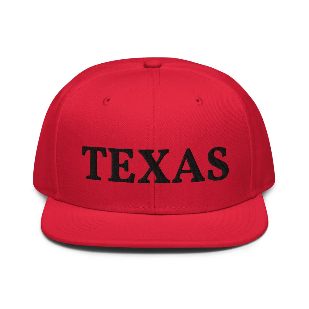 Snapback Hat "1053-0021 Texas (Black Logo)"