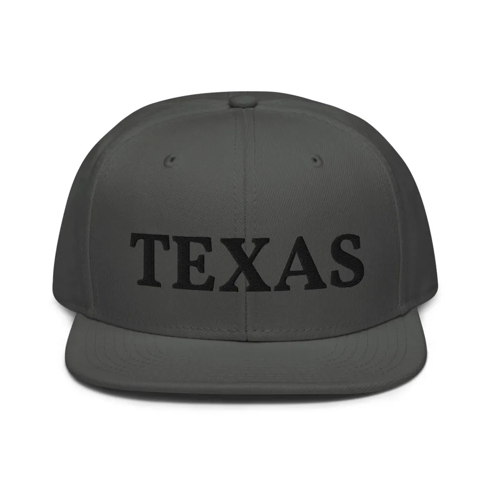 Snapback Hat "1053-0021 Texas (Black Logo)"