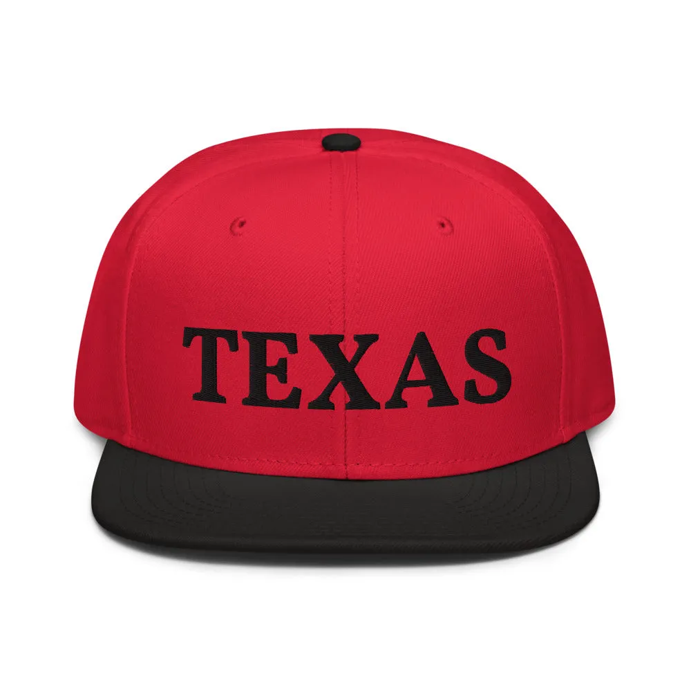 Snapback Hat "1053-0021 Texas (Black Logo)"