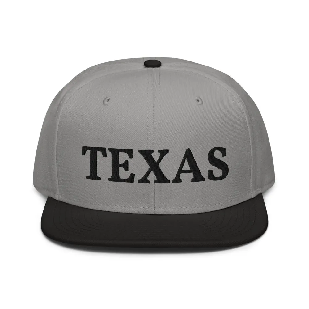 Snapback Hat "1053-0021 Texas (Black Logo)"