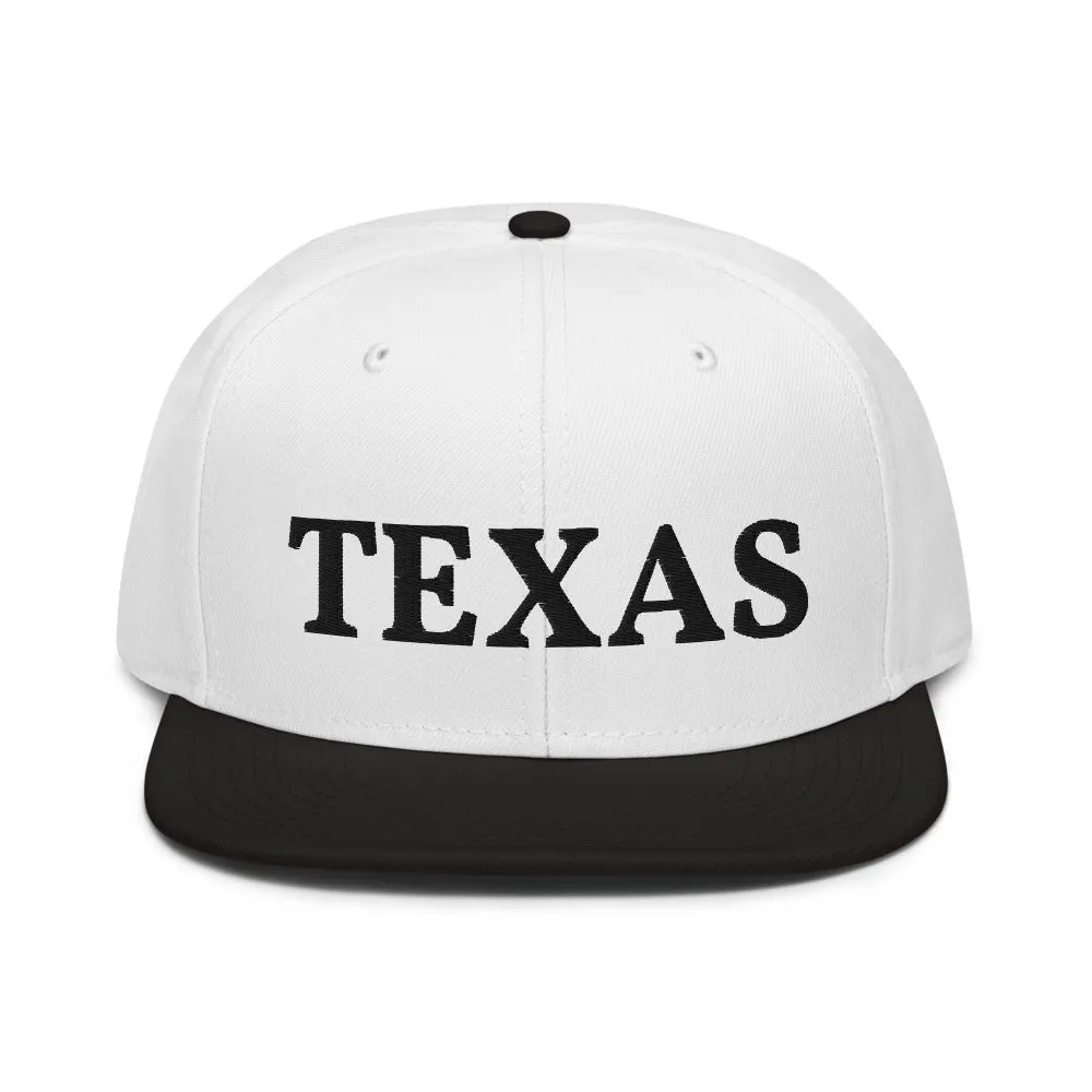 Snapback Hat "1053-0021 Texas (Black Logo)"