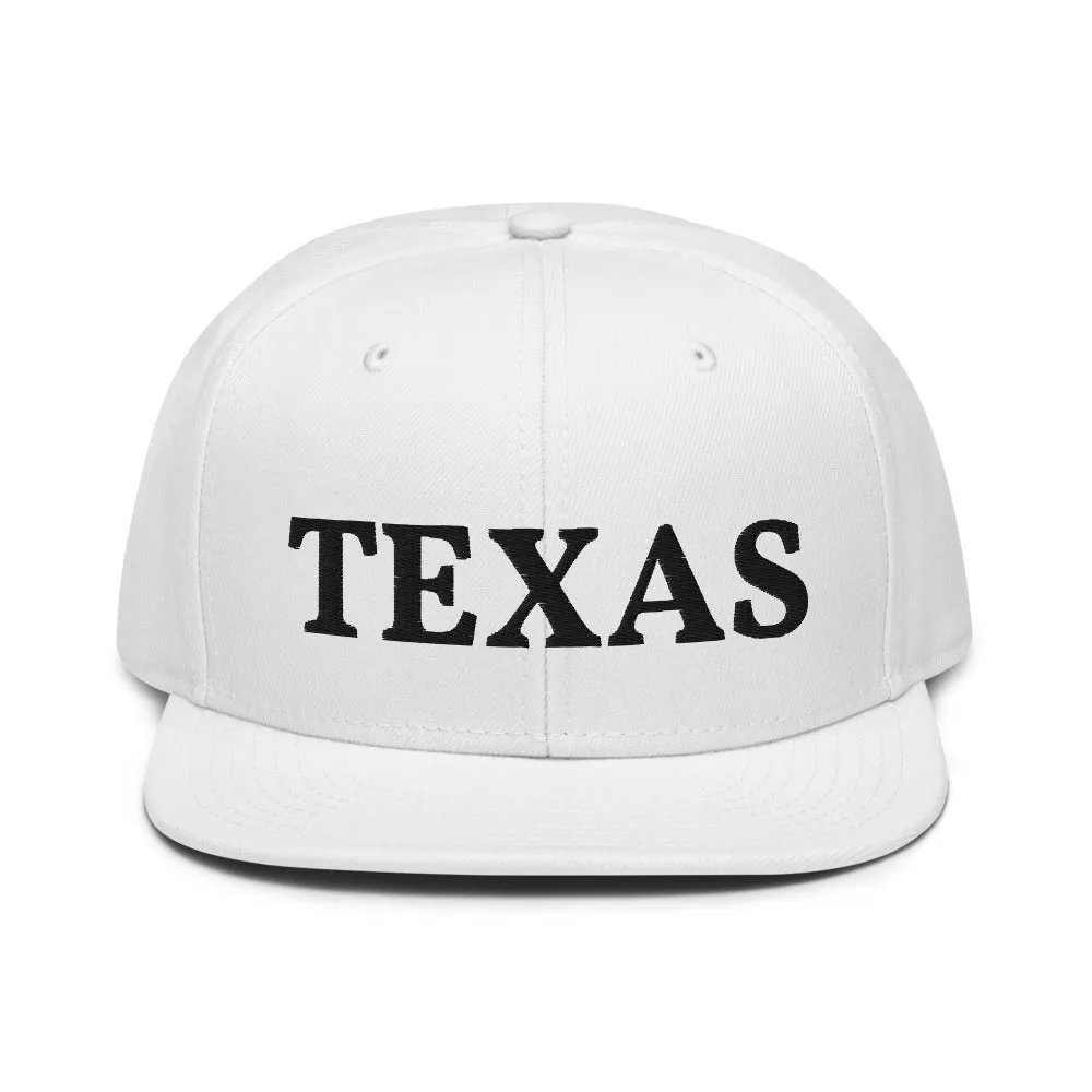 Snapback Hat "1053-0021 Texas (Black Logo)"