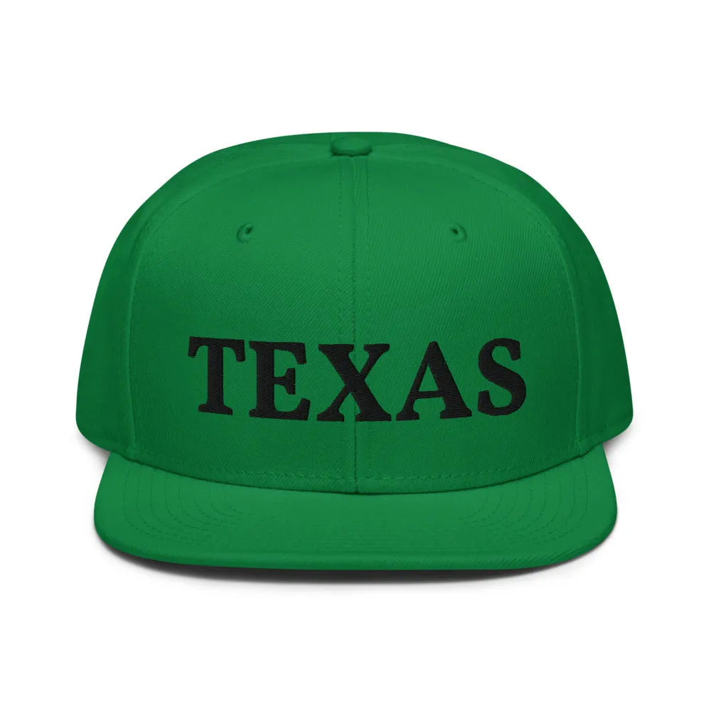 Snapback Hat "1053-0021 Texas (Black Logo)"