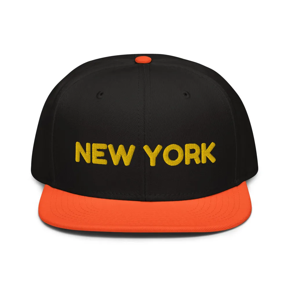 Snapback Hat "1053-0041 New York (Yellow Logo)"