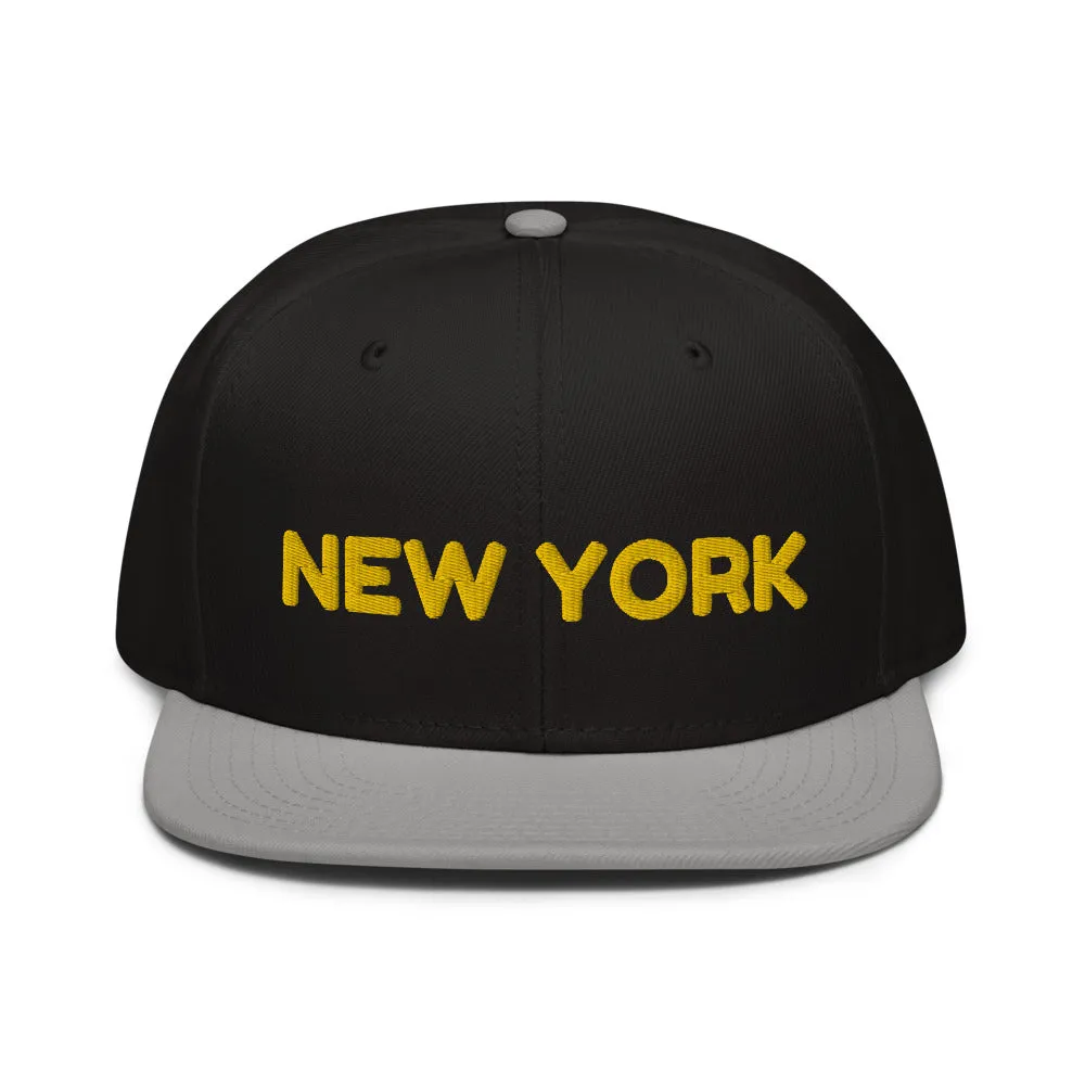 Snapback Hat "1053-0041 New York (Yellow Logo)"