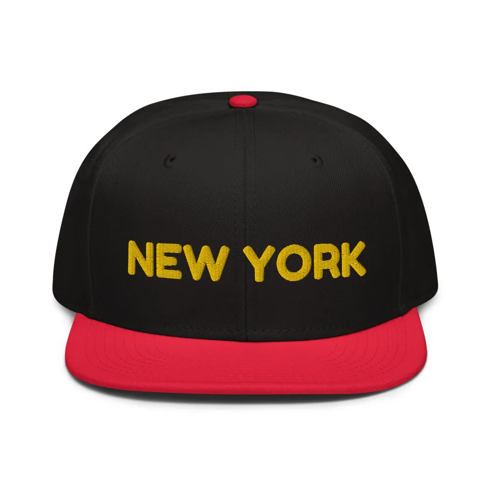 Snapback Hat "1053-0041 New York (Yellow Logo)"