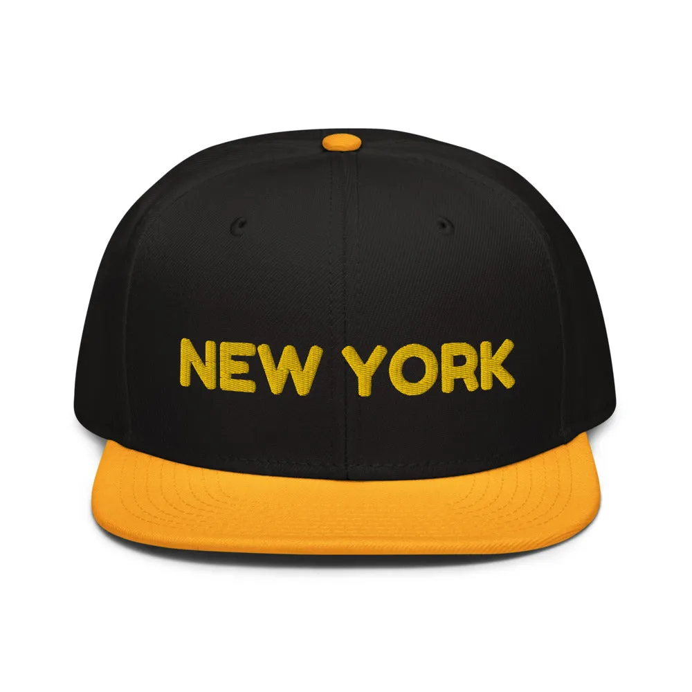 Snapback Hat "1053-0041 New York (Yellow Logo)"