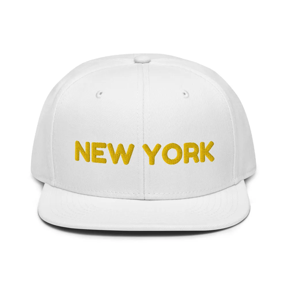 Snapback Hat "1053-0041 New York (Yellow Logo)"