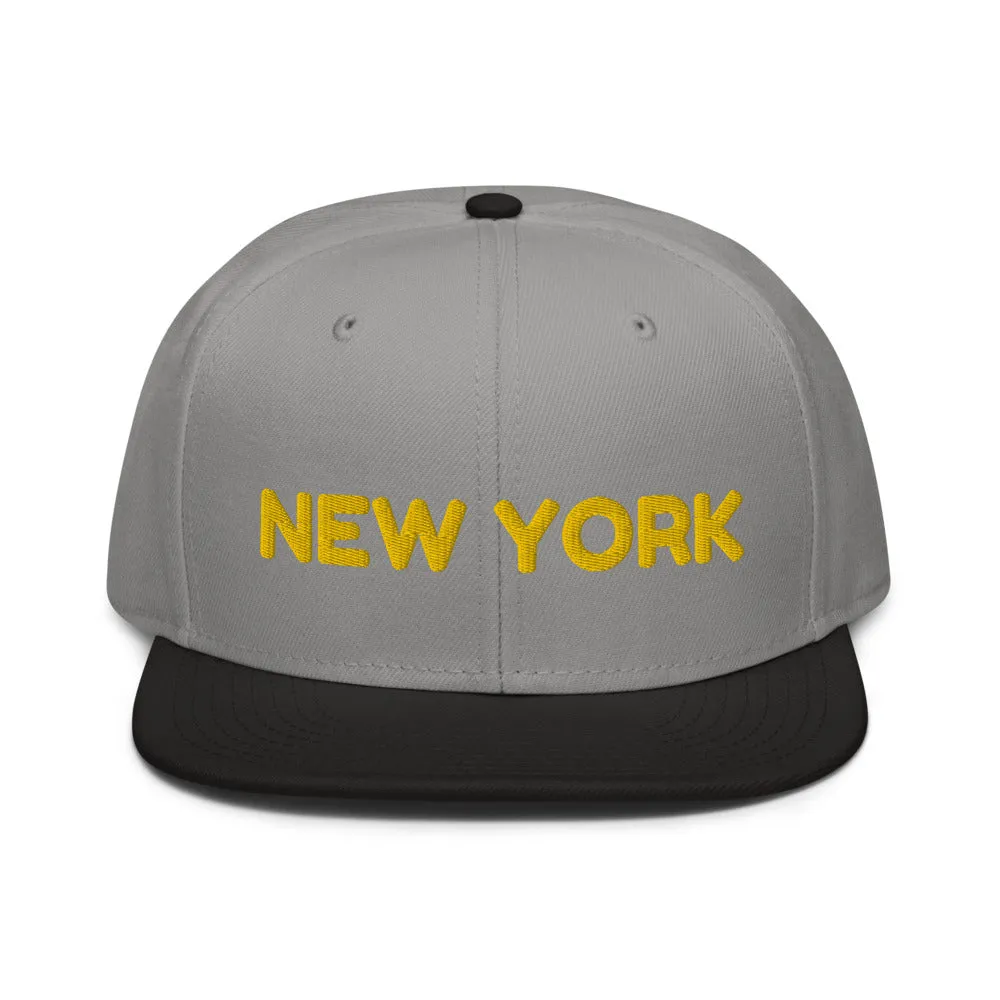 Snapback Hat "1053-0041 New York (Yellow Logo)"