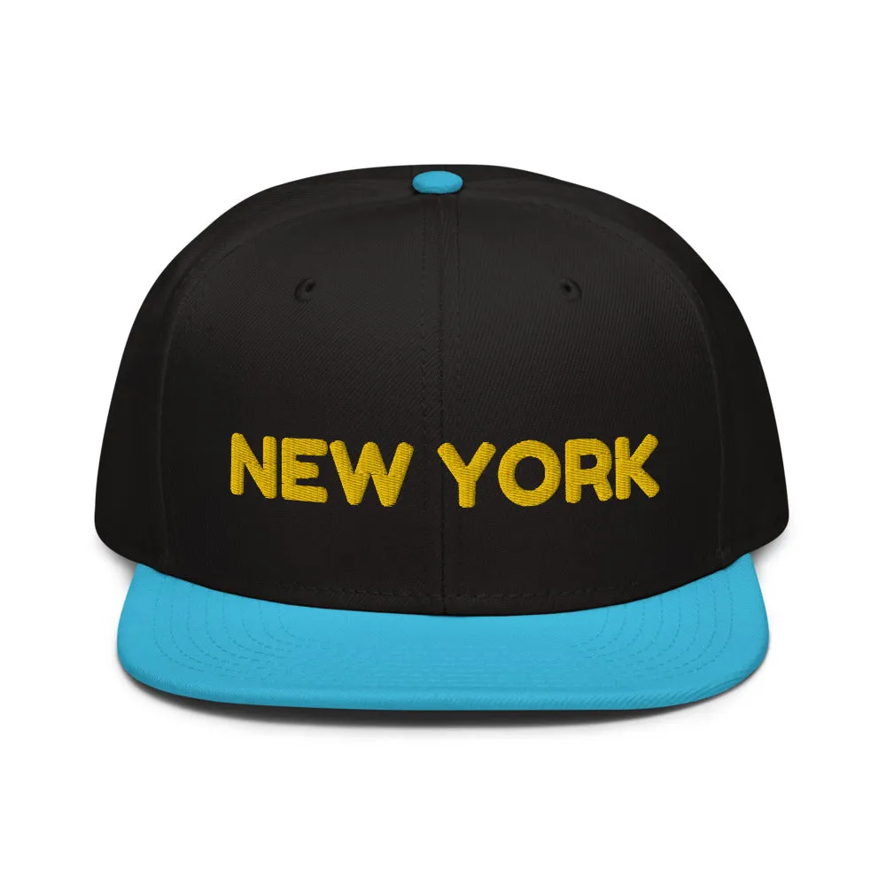 Snapback Hat "1053-0041 New York (Yellow Logo)"