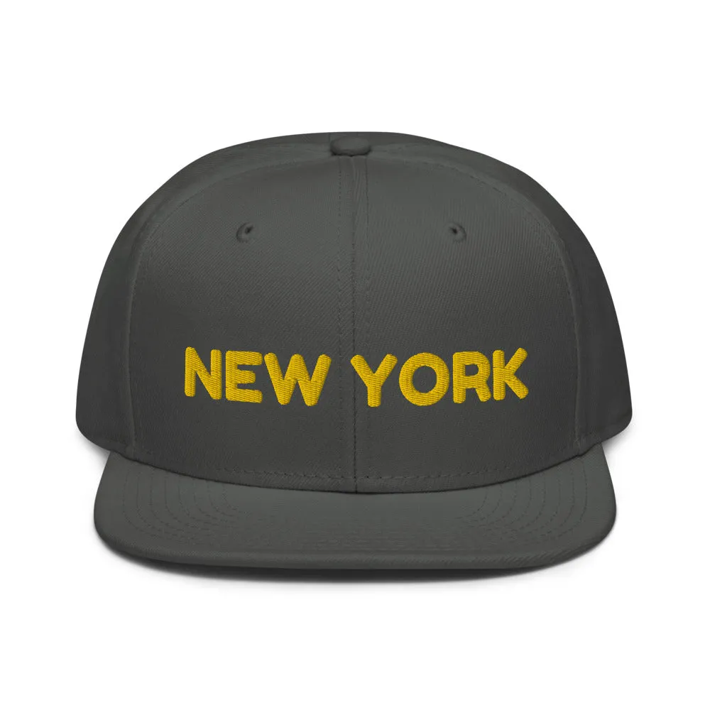 Snapback Hat "1053-0041 New York (Yellow Logo)"