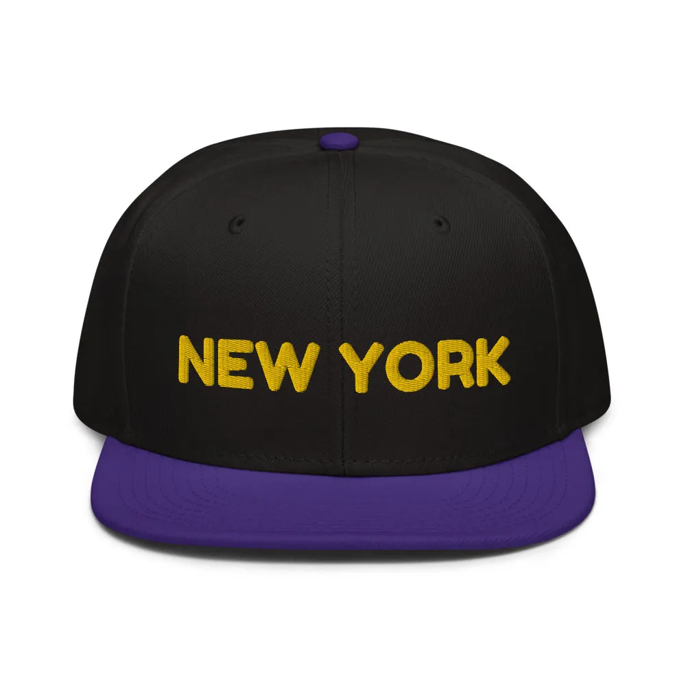 Snapback Hat "1053-0041 New York (Yellow Logo)"