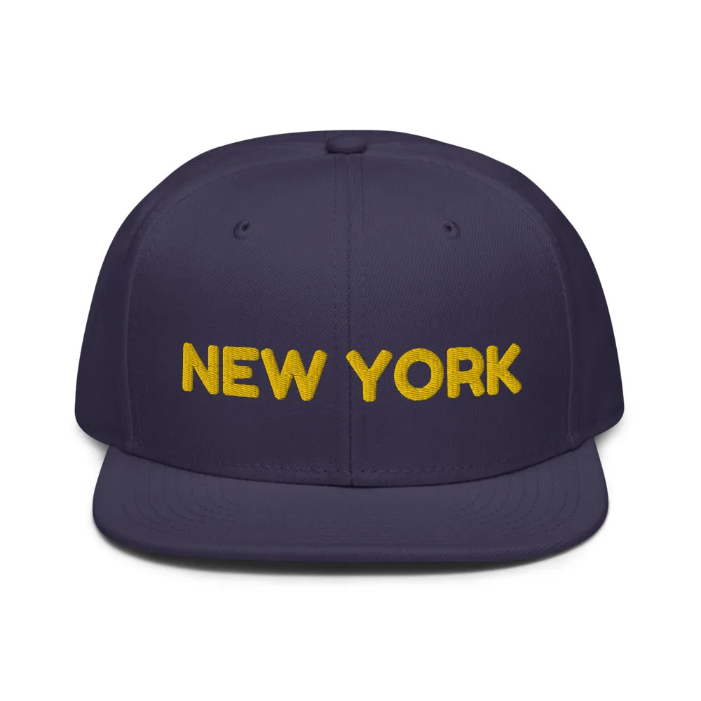 Snapback Hat "1053-0041 New York (Yellow Logo)"