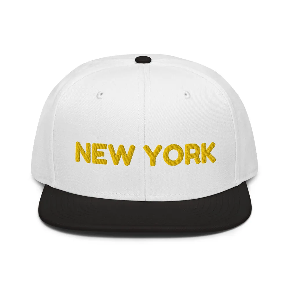 Snapback Hat "1053-0041 New York (Yellow Logo)"