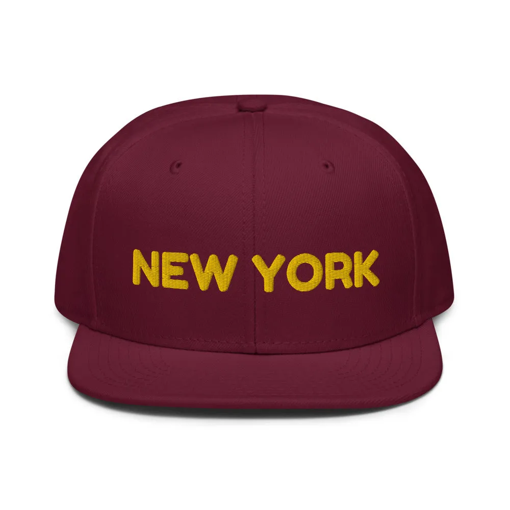 Snapback Hat "1053-0041 New York (Yellow Logo)"