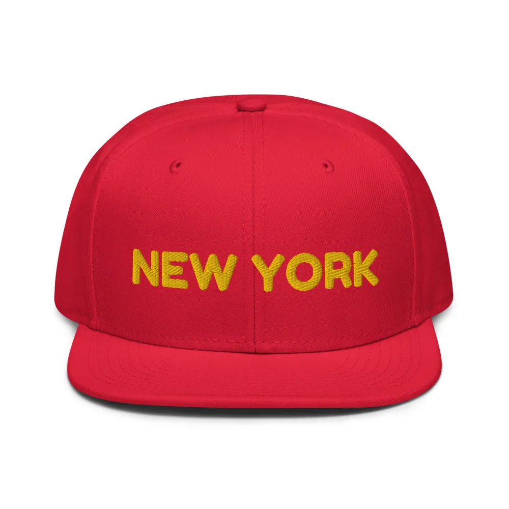 Snapback Hat "1053-0041 New York (Yellow Logo)"