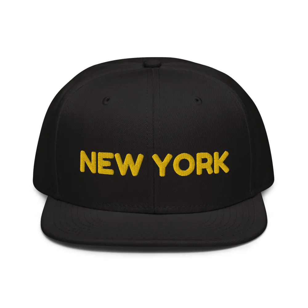 Snapback Hat "1053-0041 New York (Yellow Logo)"