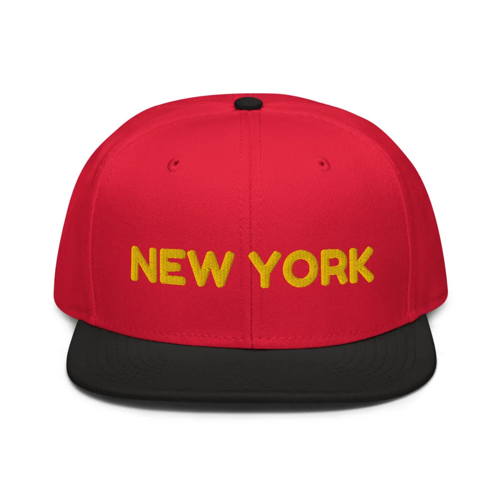 Snapback Hat "1053-0041 New York (Yellow Logo)"