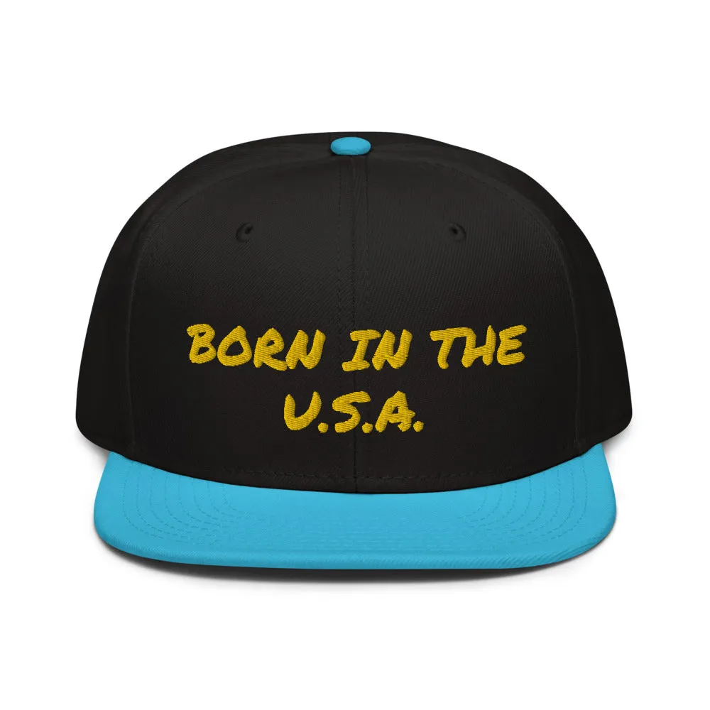 Snapback Hat "2052-0041 Born In The U.S.A. (Yellow Logo)"