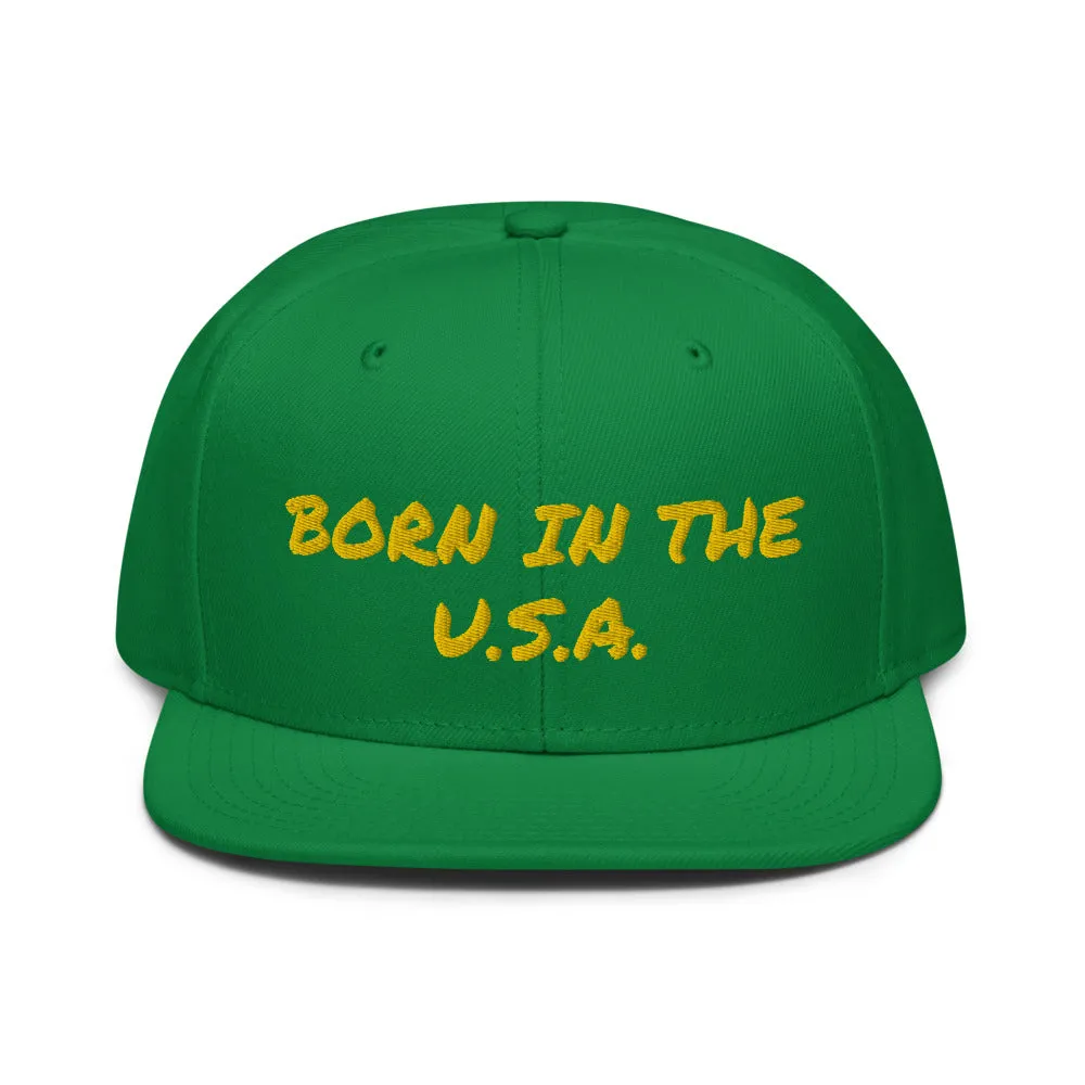 Snapback Hat "2052-0041 Born In The U.S.A. (Yellow Logo)"
