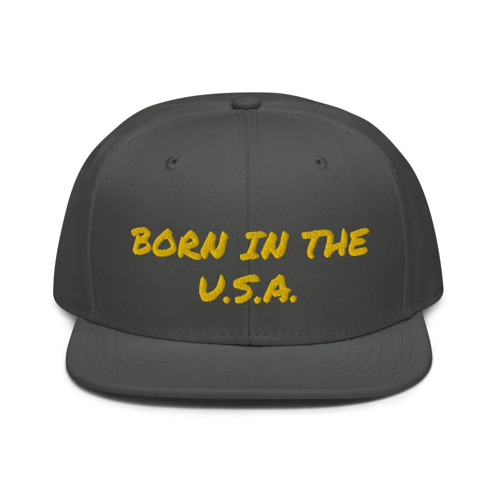 Snapback Hat "2052-0041 Born In The U.S.A. (Yellow Logo)"