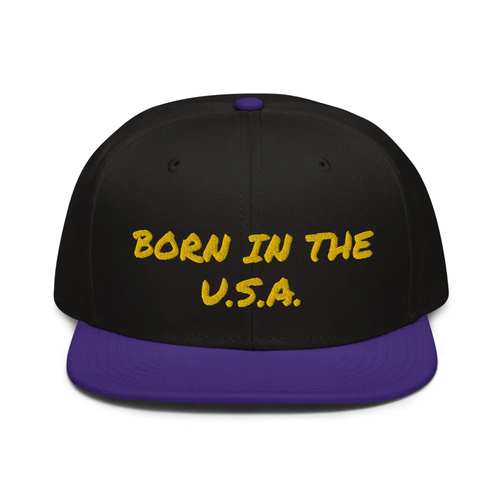 Snapback Hat "2052-0041 Born In The U.S.A. (Yellow Logo)"