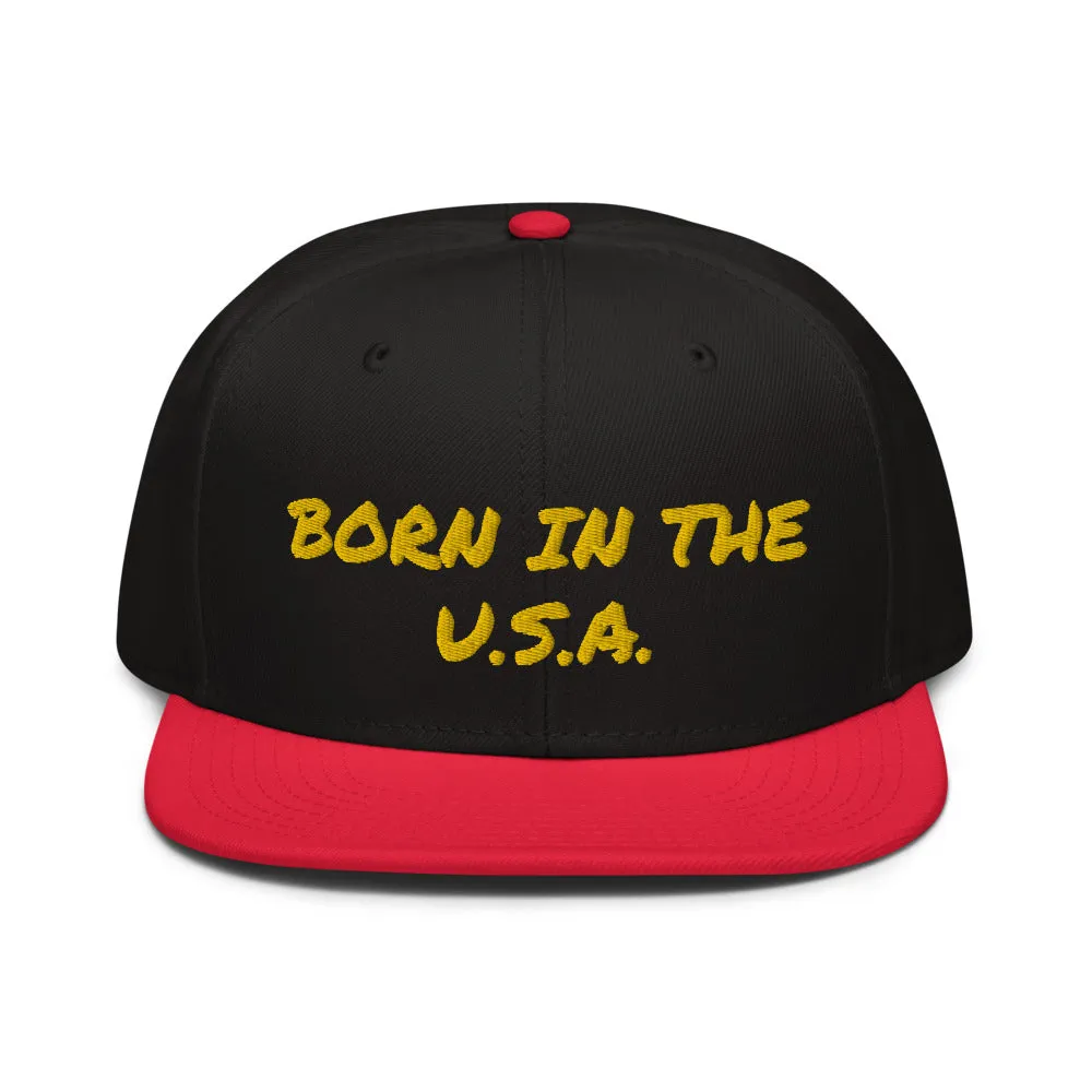 Snapback Hat "2052-0041 Born In The U.S.A. (Yellow Logo)"