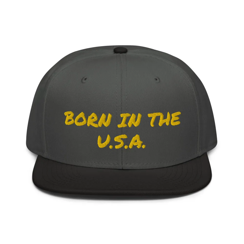 Snapback Hat "2052-0041 Born In The U.S.A. (Yellow Logo)"