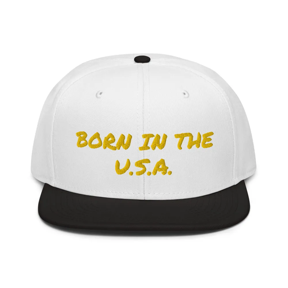 Snapback Hat "2052-0041 Born In The U.S.A. (Yellow Logo)"