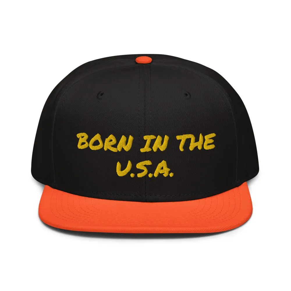 Snapback Hat "2052-0041 Born In The U.S.A. (Yellow Logo)"