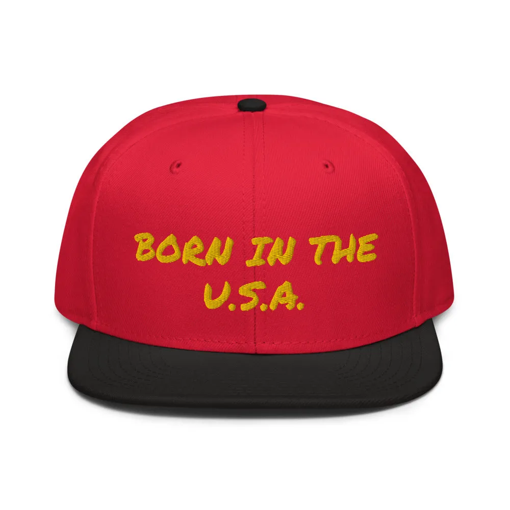 Snapback Hat "2052-0041 Born In The U.S.A. (Yellow Logo)"