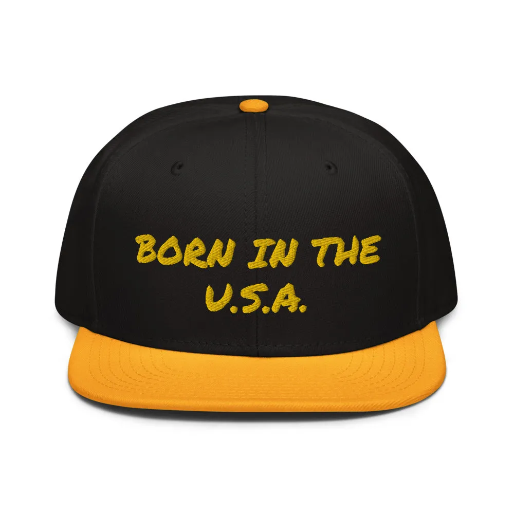 Snapback Hat "2052-0041 Born In The U.S.A. (Yellow Logo)"