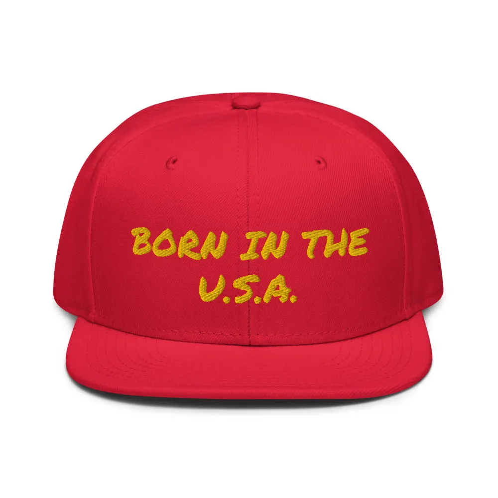 Snapback Hat "2052-0041 Born In The U.S.A. (Yellow Logo)"