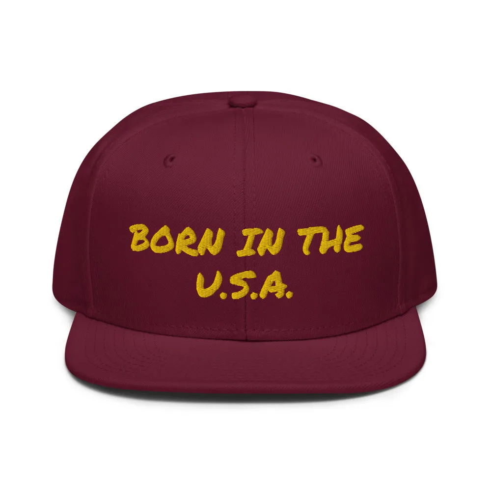 Snapback Hat "2052-0041 Born In The U.S.A. (Yellow Logo)"