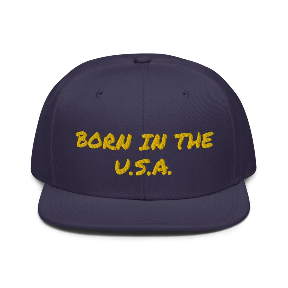 Snapback Hat "2052-0041 Born In The U.S.A. (Yellow Logo)"