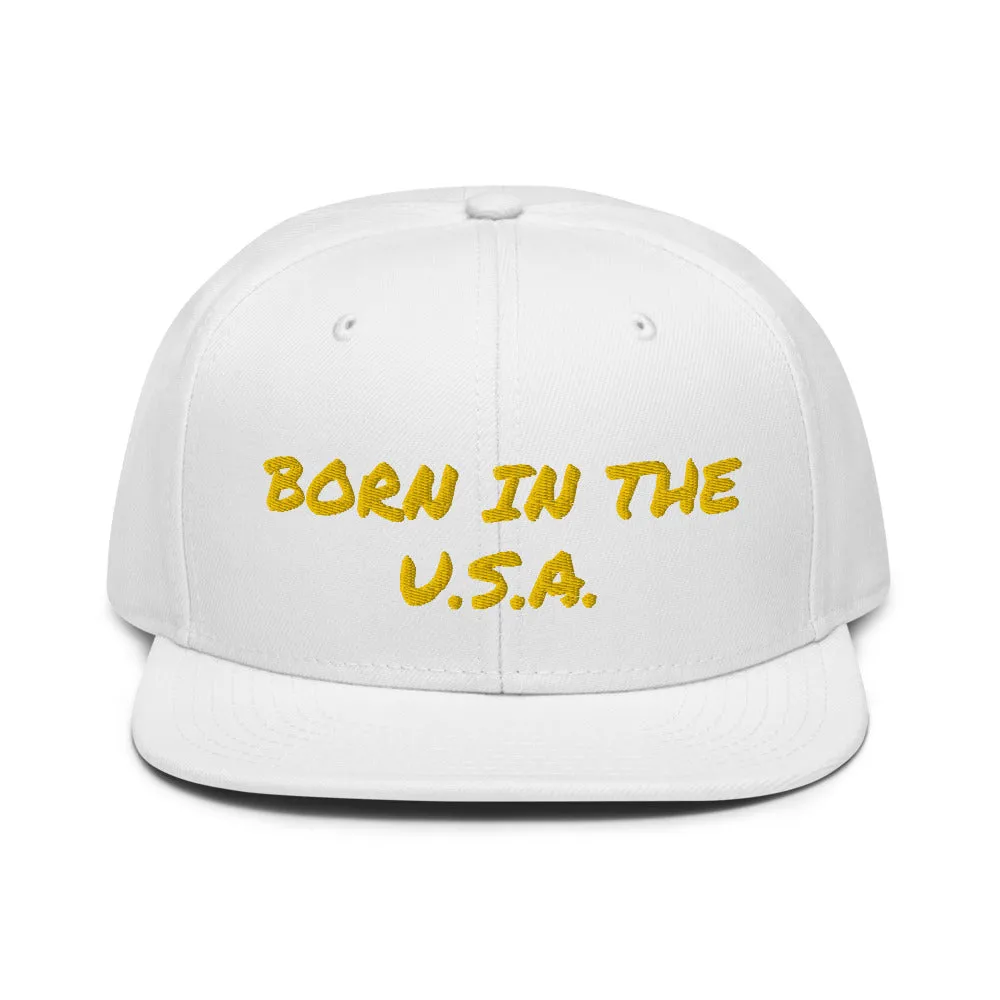 Snapback Hat "2052-0041 Born In The U.S.A. (Yellow Logo)"