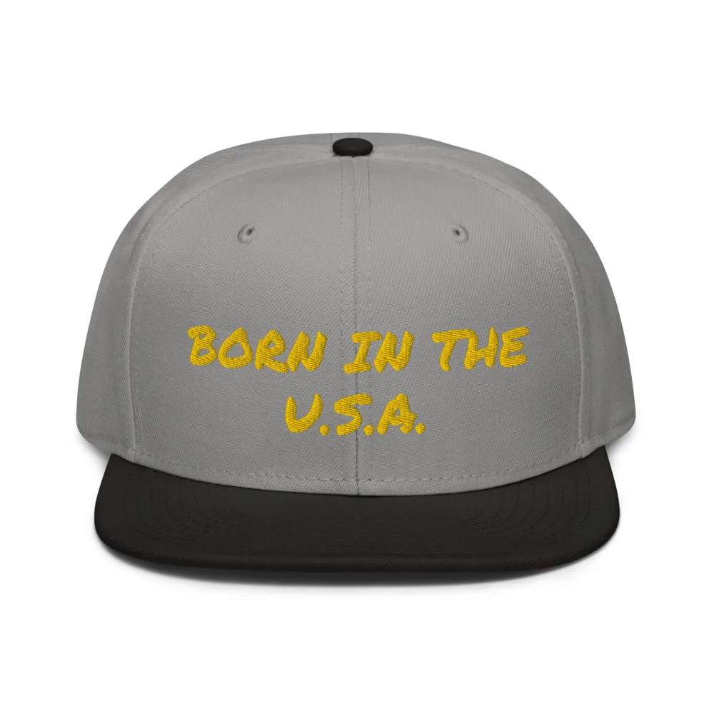 Snapback Hat "2052-0041 Born In The U.S.A. (Yellow Logo)"