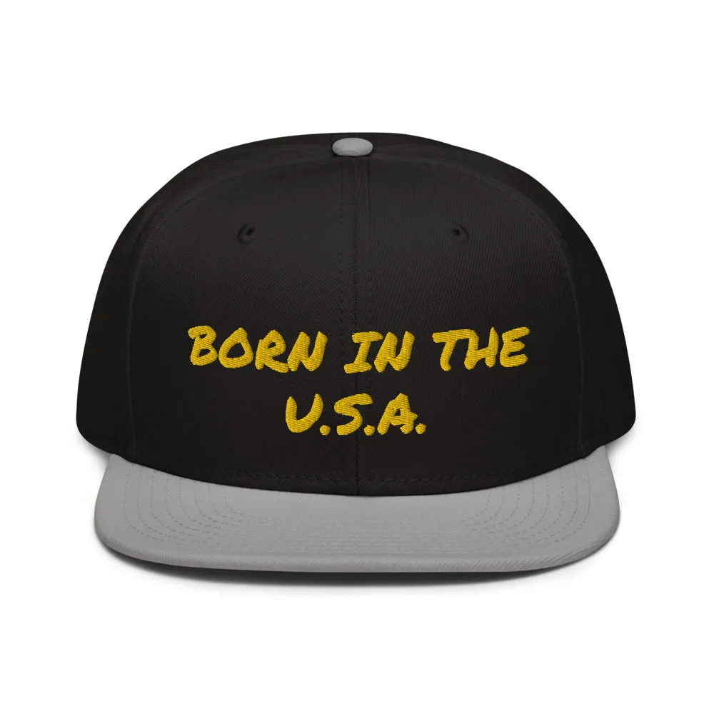 Snapback Hat "2052-0041 Born In The U.S.A. (Yellow Logo)"