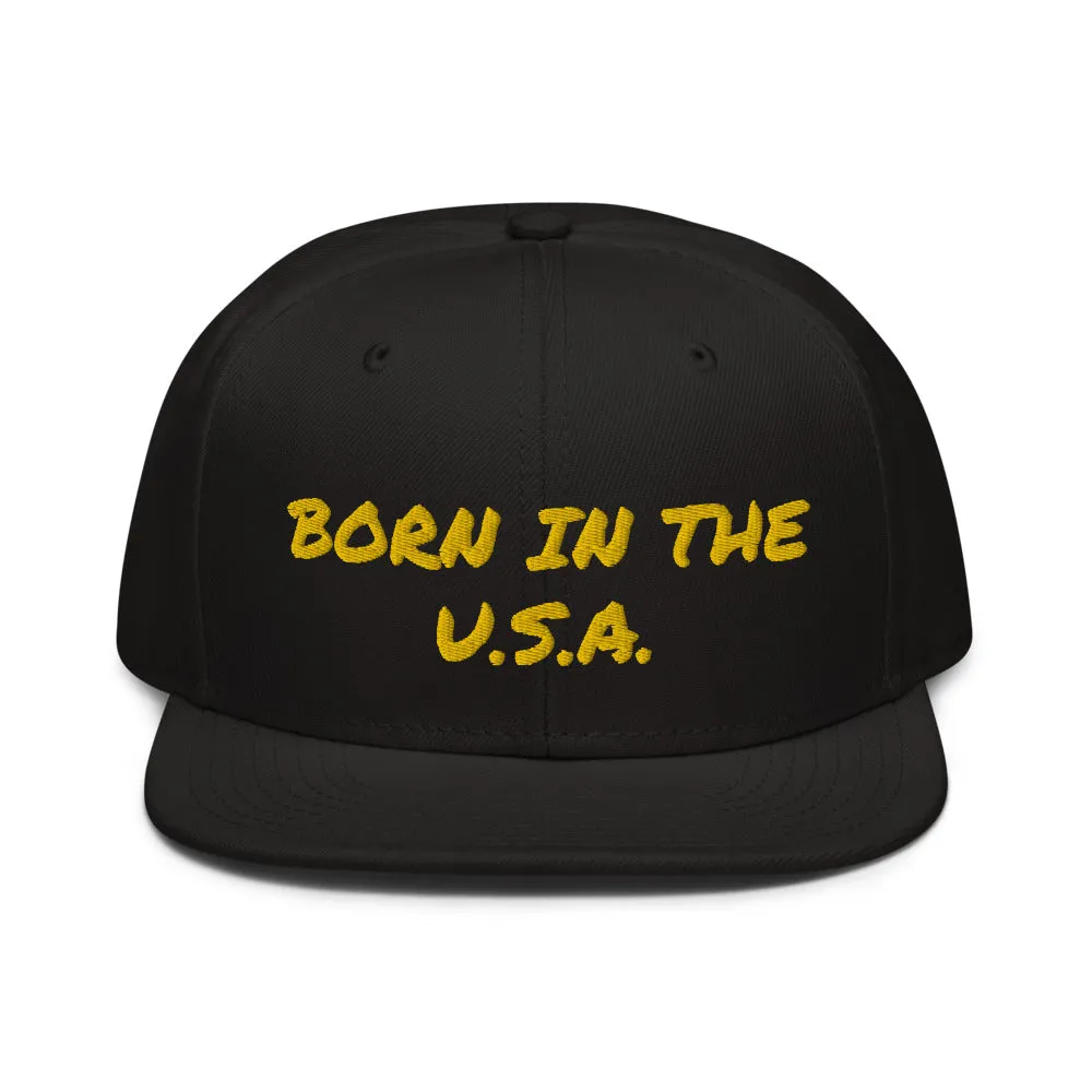 Snapback Hat "2052-0041 Born In The U.S.A. (Yellow Logo)"