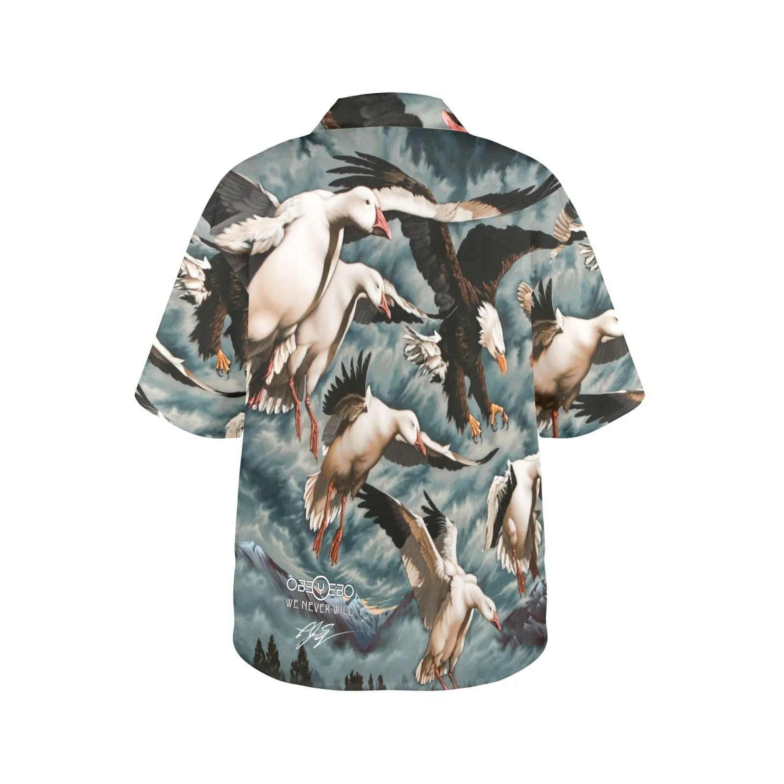 Snow Storm Women's Hawaiian Shirt
