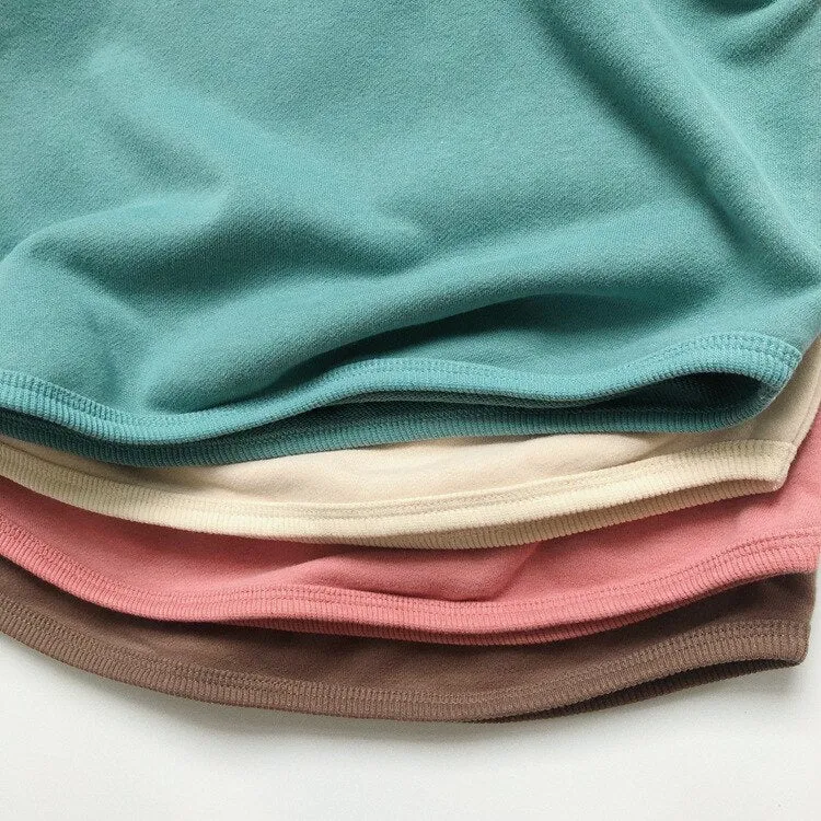 Solid Color Casual Pullover